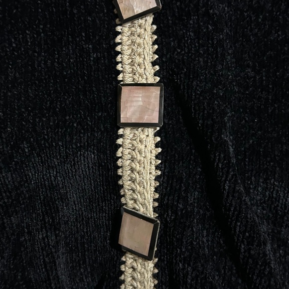 Ani Barrie Black Brown Chenille Button Front Cardigan, L - Picture 7 of 7